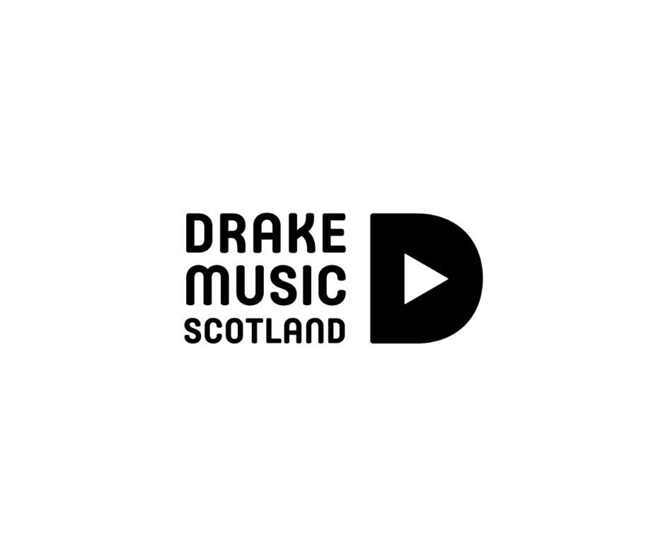 This is the Drake Music Scotland Logo